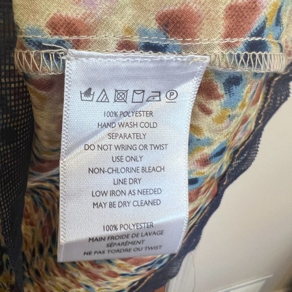 Women's Anthropologie Staring at the Stars Abstract Floral Dress Size‎ 0 - Picture 4 of 4